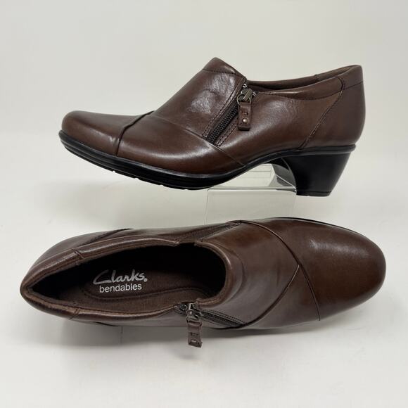 Clarks Leather WISH HOPE Side Zip Booties New W/O Tags Womens 8M I.1.1 Comfort - Picture 8 of 16